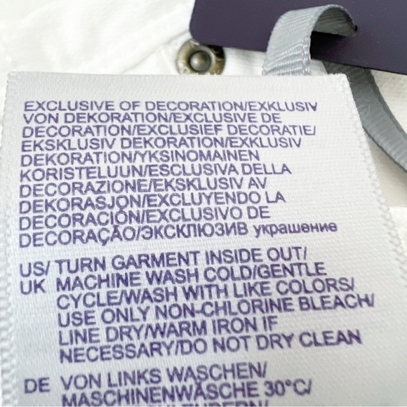 NYDJ Alina Ankle White Crop Floral Lift Tuck Capri Denim Jeans 8 - Picture 15 of 17